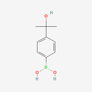 molecular formula C9H13BO3 B591694 (4-(2-Hydroxypropan-2-yl)phenyl)boronic acid CAS No. 886593-45-9