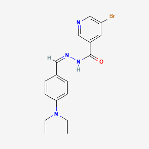 molecular formula C17H19BrN4O B5916965 5-bromo-N-[(Z)-[4-(diethylamino)phenyl]methylideneamino]pyridine-3-carboxamide 
