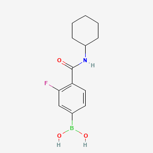molecular formula C13H17BFNO3 B591702 (4-(Cyclohexylcarbamoyl)-3-fluorophenyl)boronic acid CAS No. 874289-11-9