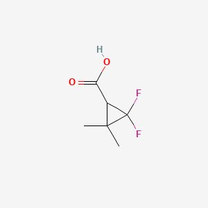 molecular formula C6H8F2O2 B591703 2,2-Difluoro-3,3-dimethylcyclopropane-1-carboxylic acid CAS No. 131262-35-6