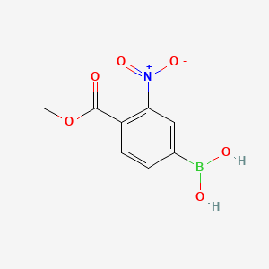 molecular formula C8H8BNO6 B591704 (4-(Methoxycarbonyl)-3-nitrophenyl)boronic acid CAS No. 85107-56-8