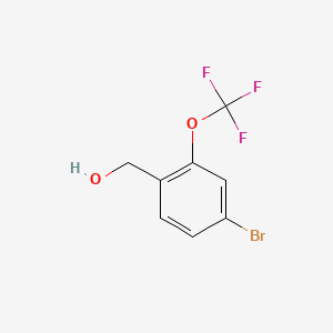 molecular formula C8H6BrF3O2 B591710 (4-Bromo-2-(trifluoromethoxy)phenyl)methanol CAS No. 220996-81-6