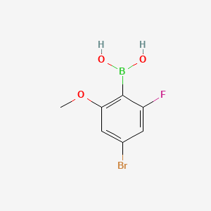 molecular formula C7H7BBrFO3 B591712 4-Bromo-2-fluoro-6-methoxyphenylboronic acid CAS No. 957035-32-4