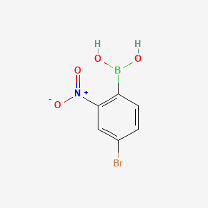 molecular formula C6H5BBrNO4 B591715 (4-Bromo-2-nitrophenyl)boronic acid CAS No. 860034-11-3