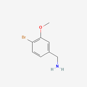molecular formula C8H10BrNO B591716 (4-Bromo-3-methoxyphenyl)methanamine CAS No. 1261448-82-1