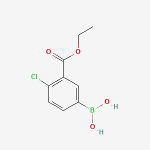 molecular formula C9H10BClO4 B591721 (4-Chloro-3-(ethoxycarbonyl)phenyl)boronic acid CAS No. 874219-46-2