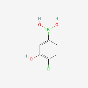molecular formula C6H6BClO3 B591722 (4-Chloro-3-hydroxyphenyl)boronic acid CAS No. 915201-06-8