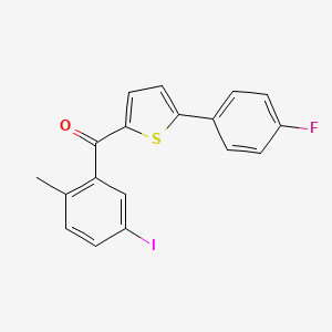 molecular formula C18H12FIOS B591724 (5-(4-Fluorophenyl)thiophen-2-yl)(5-iodo-2-methylphenyl)methanone CAS No. 1071929-08-2