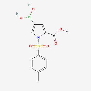 (5-(Methoxycarbonyl)-1-tosyl-1H-pyrrol-3-yl)boronic acid