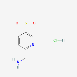 (5-(Methylsulfonyl)pyridin-2-yl)methanamine hydrochloride
