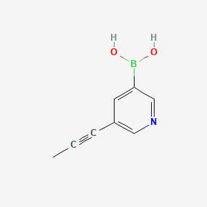 molecular formula C8H8BNO2 B591731 5-(Prop-1-ynyl)pyridin-3-ylboronic acid CAS No. 917471-30-8