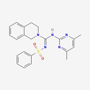 molecular formula C22H23N5O2S B5917351 N-(4,6-dimethylpyrimidin-2-yl)-N'-(phenylsulfonyl)-3,4-dihydroisoquinoline-2(1H)-carboximidamide 
