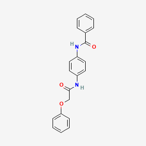 molecular formula C21H18N2O3 B5917368 N-[4-(2-PHENOXYACETAMIDO)PHENYL]BENZAMIDE 