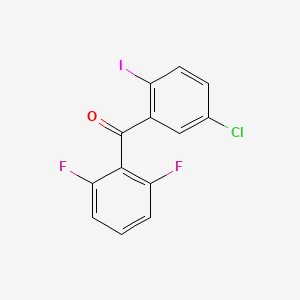 molecular formula C13H6ClF2IO B591741 (5-Chloro-2-iodophenyl)(2,6-difluorophenyl)methanone CAS No. 869365-97-9