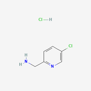 molecular formula C6H8Cl2N2 B591745 (5-Chloropyridin-2-yl)methanamine hydrochloride CAS No. 871826-13-0