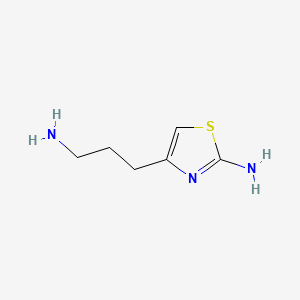 molecular formula C6H11N3S B591746 4-(3-Aminopropyl)-1,3-thiazol-2-amine CAS No. 136604-78-9