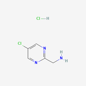 molecular formula C5H7Cl2N3 B591748 (5-Chloropyrimidin-2-yl)methanamine hydrochloride CAS No. 1609409-10-0