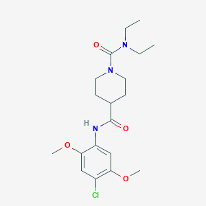 molecular formula C19H28ClN3O4 B5917541 N~4~-(4-chloro-2,5-dimethoxyphenyl)-N~1~,N~1~-diethylpiperidine-1,4-dicarboxamide 