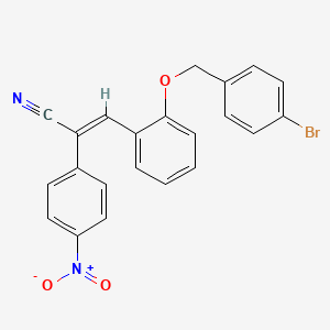 molecular formula C22H15BrN2O3 B5917543 (2E)-3-{2-[(4-bromobenzyl)oxy]phenyl}-2-(4-nitrophenyl)prop-2-enenitrile 