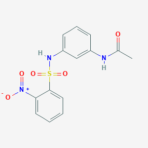 molecular formula C14H13N3O5S B5917588 N-[3-(2-NITROBENZENESULFONAMIDO)PHENYL]ACETAMIDE 