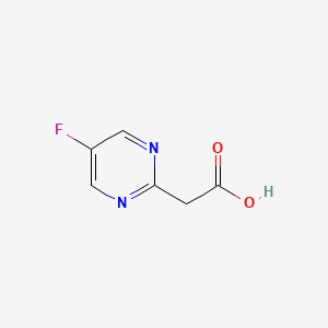 molecular formula C6H5FN2O2 B591760 (5-氟嘧啶-2-基)乙酸 CAS No. 1196145-38-6