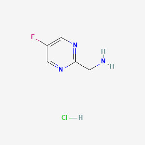 molecular formula C5H7ClFN3 B591761 (5-氟嘧啶-2-基)甲胺盐酸盐 CAS No. 1314394-77-8
