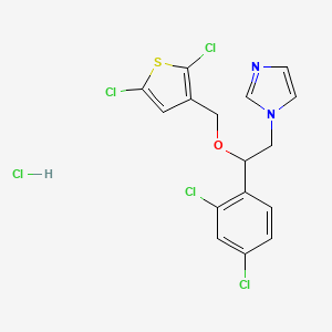 molecular formula C16H13Cl5N2OS B591763 1-[2-(2,4-Dichlorophenyl)-2-[(2,5-dichlorothiophen-3-yl)methoxy]ethyl]imidazole;hydrochloride CAS No. 61675-62-5
