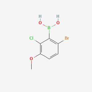 molecular formula C7H7BBrClO3 B591768 6-溴-2-氯-3-甲氧基苯硼酸 CAS No. 957062-55-4