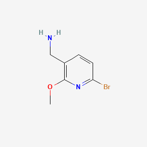 molecular formula C7H9BrN2O B591771 (6-溴-2-甲氧基吡啶-3-基)甲胺 CAS No. 1802489-58-2