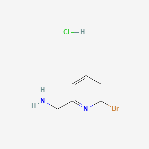molecular formula C6H8BrClN2 B591774 (6-溴吡啶-2-基)甲胺盐酸盐 CAS No. 914947-26-5