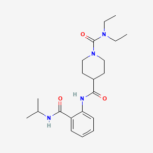 molecular formula C21H32N4O3 B5917746 N1,N1-DIETHYL-N4-{2-[(PROPAN-2-YL)CARBAMOYL]PHENYL}PIPERIDINE-1,4-DICARBOXAMIDE 