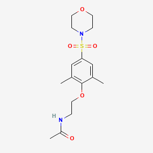 molecular formula C16H24N2O5S B5917748 N-{2-[2,6-dimethyl-4-(4-morpholinylsulfonyl)phenoxy]ethyl}acetamide 