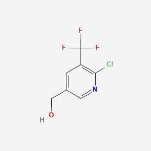 molecular formula C7H5ClF3NO B591778 （6-氯-5-(三氟甲基)吡啶-3-基)甲醇 CAS No. 1113049-91-4