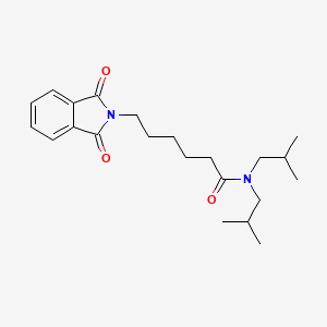 molecular formula C22H32N2O3 B5917803 Hexanamide, 6-(1,3-dioxoisoindol-2-yl)-N,N-diisobutyl- 