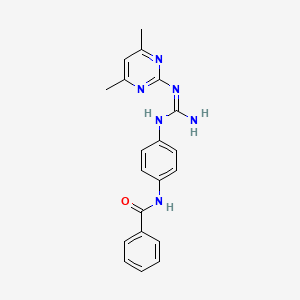 molecular formula C20H20N6O B5917862 N-[4-[[(Z)-N'-(4,6-dimethylpyrimidin-2-yl)carbamimidoyl]amino]phenyl]benzamide 