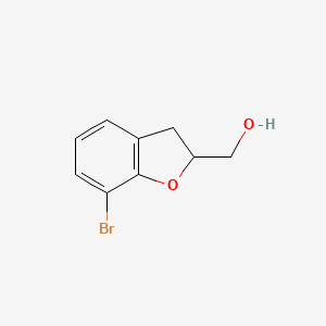 molecular formula C9H9BrO2 B591792 (7-Bromo-2,3-dihydrobenzofuran-2-yl)methanol CAS No. 852110-51-1