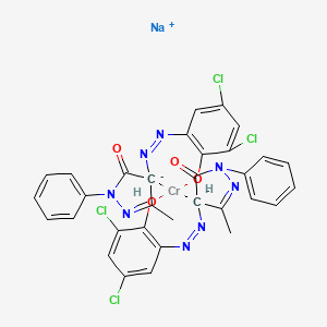 molecular formula C32H22Cl4CrN8NaO4- B591793 Sodium;chromium;4-[(3,5-dichloro-2-hydroxyphenyl)diazenyl]-5-methyl-2-phenylpyrazol-4-id-3-one CAS No. 125378-93-0