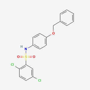 molecular formula C19H15Cl2NO3S B5917940 N-[4-(BENZYLOXY)PHENYL]-2,5-DICHLOROBENZENE-1-SULFONAMIDE 