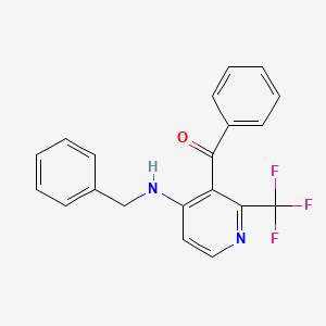 molecular formula C20H15F3N2O B5917963 Pyridine, 3-benzoyl-4-benzylamino-2-trifluoromethyl- 