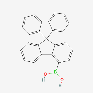 molecular formula C25H19BO2 B591798 (9,9-Diphenyl-9H-fluoren-4-yl)boronic acid CAS No. 1224976-40-2
