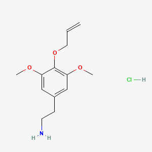 molecular formula C13H20ClNO3 B591799 3,5-Dimethoxy-4-(2-propenyloxy)benzeneethanamine hydrochloride CAS No. 39201-76-8