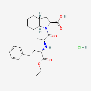 molecular formula C24H35ClN2O5 B591800 Trandolapril hydrochloride CAS No. 87725-72-2