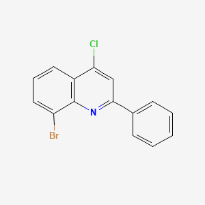 molecular formula C15H9BrClN B591802 4-Chloro-8-bromo-2-phenylquinoline CAS No. 125443-61-0