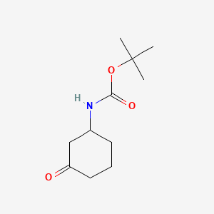 molecular formula C11H19NO3 B591803 3-N-Boc-aminocyclohexanone CAS No. 885280-38-6