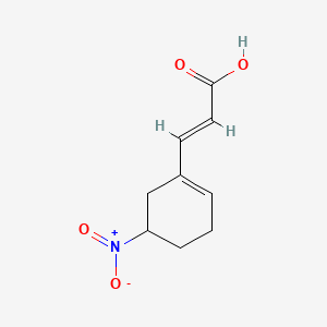 molecular formula C9H11NO4 B591806 (E)-3-(5-Nitrocyclohex-1-en-1-yl)acrylic acid CAS No. 899809-64-4