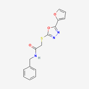 molecular formula C15H13N3O3S B5918087 N-benzyl-2-{[5-(furan-2-yl)-1,3,4-oxadiazol-2-yl]sulfanyl}acetamide 