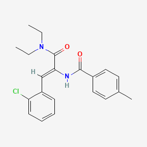 molecular formula C21H23ClN2O2 B5918096 N-[(Z)-1-(2-chlorophenyl)-3-(diethylamino)-3-oxoprop-1-en-2-yl]-4-methylbenzamide 