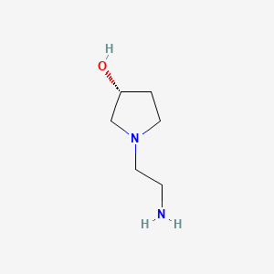 molecular formula C6H14N2O B591821 (3R)-1-(2-Aminoethyl)-3-pyrrolidinol CAS No. 672325-36-9