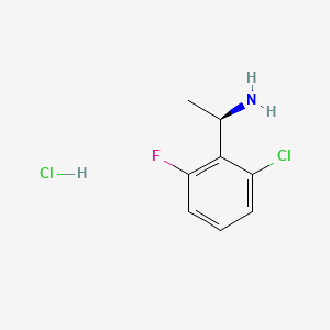 molecular formula C8H10Cl2FN B591823 (R)-1-(2-Chloro-6-fluorophenyl)ethanamine hydrochloride CAS No. 1391497-31-6