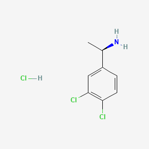 molecular formula C8H10Cl3N B591826 (R)-1-(3,4-Dichlorophenyl)ethanamine hydrochloride CAS No. 1212307-96-4